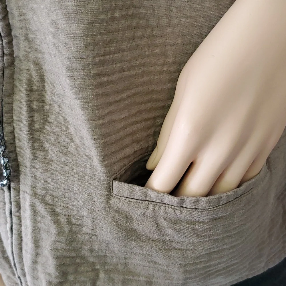 Eileen Fisher Zip Front Vest/Top - Picture 3 of 14